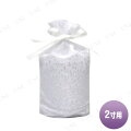 ペット仏具 omoide no akashi / おもいでのあかし 骨壺袋(花びら柄) ホワイト 2寸