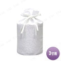 ペット仏具 omoide no akashi / おもいでのあかし 骨壺袋(花びら柄) ホワイト 3寸