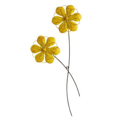 【取寄品】 ウォールアート 壁掛け イエロー 【 ウォールデコ おしゃれ デコレーション ディスプレイ インテリア雑貨 壁飾り 装飾 】