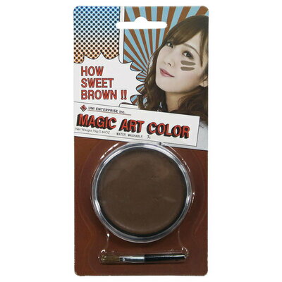 コスプレ 仮装 [6点セット] Magic Art Color Brown フェイスペイント ブラウン 【 プチ仮装 変装グッズ ハロウィン 衣装 ドーラン パーティーグッズ 化粧 メイクアップ 】