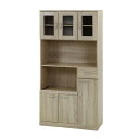 ハイキッチンボード 180×90cm ホワイトオーク 【 収納家具 キャビネット リビング家具 おしゃれ サイドボード 収納棚 リビングボード インテリア雑貨 ...