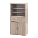 【取寄品】【直送品】 ミドルキッチンボード ホワイトオーク 【 おしゃれ 扉 リビング家具 収納棚 リビングボード サイドボード 収納家具 キャビネット インテ...
