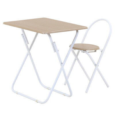 折りたたみテーブルチェアセット ホワイト 83438 【 書斎机 リビング家具 デスク おしゃれ インテリア雑貨 】