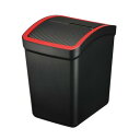 カーメイト おもり付ゴミ箱 L カーボン調 レッド DZ367 【 ダストボックス 内装用品 車載グッズ カーアクセサリー カー用品 ごみ箱 】