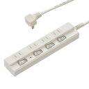 【取寄品】 雷に強い節電タップ 4個口 2m 白 HS-TPK42PBT-W 【 延長コード 電源タップ 】