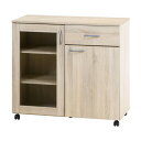 キッチン収納キャビネット 90×40cm 【 キッチンラック 収納家具 インテリア雑貨 リビング家具 棚 台所用品 キャスター付き キッチンワゴン カウンターワ...