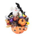 【取寄品】 HW-1475 陶器パンプキンポット 【 ハロウィン デコレーション オブジェ 装飾品 オーナメント インテリア 雑貨 飾り 置物 】