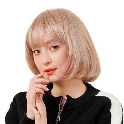 【取寄品】 シルエットボブ クリーミーラベンダー 【 かつら 自然 レディース 女性用 フルウィッグ ファッションウィッグ 】
