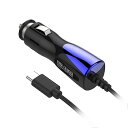 カシムラ DC充電器 3A Type-C ブラック/ブルー AJ-547 【 カー用品 カーアクセサリー 車載グッズ 内装用品 カーチャージャー 】