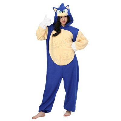コスプレ 仮装 SAZAC(サザック) フリース着ぐるみ ソニック・ザ・ヘッジホッグ 【 ハロウィン メンズ レディース 男女兼用 きぐるみ 可愛い パーティー...