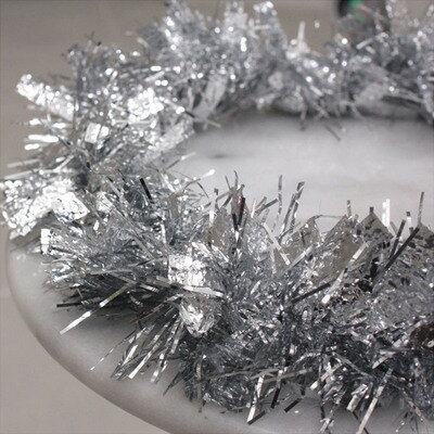 クリスマス ツリー オーナメント [2点セット] 200cmパーティーガーランド・クリスマスモール ドット型押しシルバー 【 パーティーモール 壁掛け ハロウィン 装飾品 宴会グッズ クリスマス飾り 盛り上げグッズ ツリー飾り インテリア パーティー用品 演出 雑貨 】