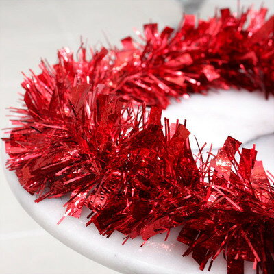 クリスマス ツリー オーナメント [2点セット] 200cmパーティーガーランド・クリスマスモール ドット型押しレッド 【 宴会グッズ クリスマスツリー インテリア クリスマスパーティー ツリー飾り パーティーモール 誕生日パーティー パーティモール 雑貨 天井飾り 】