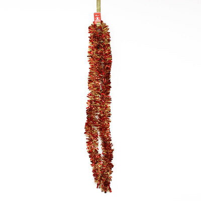 クリスマス ツリー オーナメント [2点セット] 200cmパーティーガーランド・クリスマスモール レッド＆ゴールド 【 イベント用品 ツリー飾り 盛り上げグッズ 室内装飾 バースデーパーティー ウォールデコレーション 壁掛け パーティー用品 飾り付け ハロウィン 】