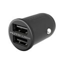 カシムラ DC-24W USB 2ポート 自動判定 コンパクト DC-047 【 カーチャージャー 車載グッズ カーアクセサリー 内装用品 カー用品 充電器 】