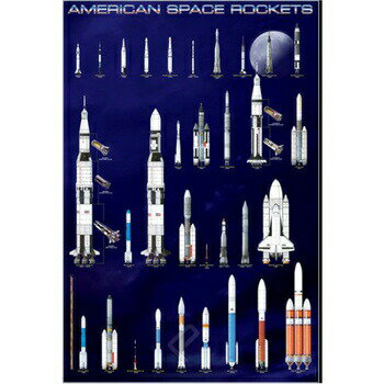 【取寄品】 American Space Rockets (ポスター) 【 インテリア雑貨 】