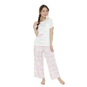 【取寄品】 SAZAC(サザック) レースボーダーマイメロディTスーツ アイボリー×ピンク レディスL 【 レディース サンリオ 女性用 ファッション ルームウ...