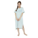 【取寄品】 SAZAC(サザック) シナモンミニ裏毛ワンピース スモーキーブルー レディスM〜L 【 寝間着 ファッション 大人用 ルームウェア 部屋着 女性用...