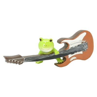カエル楽団 オーナメント ギター 【 置物 おしゃれ インテリア雑貨 アニマルオブジェ 動物 】