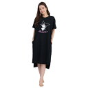 【取寄品】 SAZAC(サザック) ラブリークロミワンピース ブラック レディスM〜L 【 女性用 パジャマ サンリオ ルームウェア 寝巻き 寝間着 レディース...