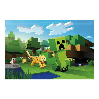 【取寄品】 MINECRAFT Ocelot Chase ポスター 【 キャラクター アニメ インテリア雑貨 】