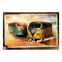 【取寄品】 VW Camper Let's Get Away ポスター 【 インテリア雑貨 】