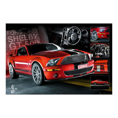 【取寄品】 Easton Red Mustang GT500 ポスター 【 インテリア雑貨 】