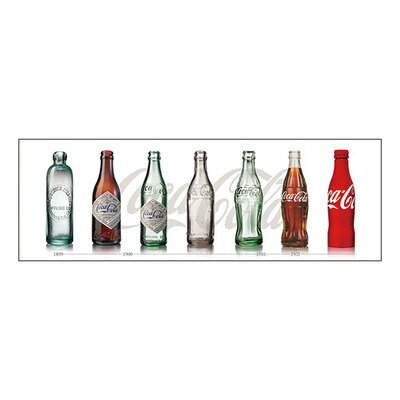 【取寄品】 コカ・コーラ ポスター bottle evolution 【 コカコーラ インテリア雑貨 Coca-Cola 】