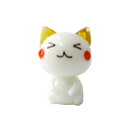 ねこ笑 【 猫 動物 ネコ ガラス細工 置物 アニマル 人形 ミニチュア インテリア雑貨 】