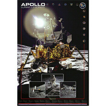 【取寄品】 Apollo Lunar Landings (ポスター) 【 インテリア雑貨 】