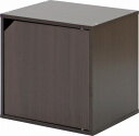 キューブボックス 扉付 ブラウン CB35DR(BR) 【 オープンシェルフ 多目的ラック 見せる収納 フリーラック インテリア雑貨 ディスプレイラック リビン...
