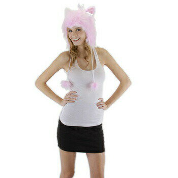 コスプレ 仮装 キティフードハットキャップ(ピンク) 【 コスプレ 衣装 ハロウィン パーティーグッズ かぶりもの アニマル 動物 帽子 プチ仮装 ハロウィン 衣装 変装グッズ 】