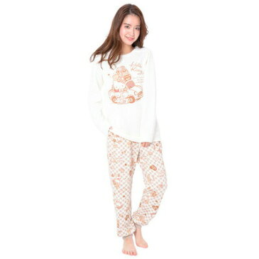 【あす楽12時まで】 SAZAC(サザック) トラベルキティセットアップパジャマ アイボリー×アイボリー レディスLL 【 ファッション レディース 部屋着 パジャマ サンリオ ルームウェア トラベル 大人用 寝巻き 冬用 上下セット 寝間着 女性用 キャラクター 】