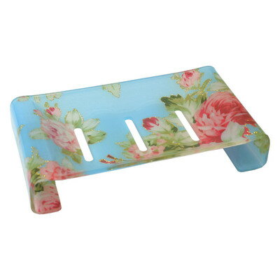 【取寄品】 アクリル カプリローズブルー ソープディッシュ 58665 【 お風呂グッズ お風呂用品 ホルダー バス用品 石けん置き 石鹸 】