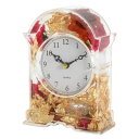 【取寄品】 アクリル水中花 時計 レッド 58780 【 置き時計 インテリア雑貨 置時計 おしゃれ インテリアクロック 】