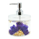 【取寄品】 アクリル水中花 ソープディスペンサー パープル 58726 【 石鹸 お風呂用品 石けん置き お風呂グッズ バス用品 ホルダー ソープディッシュ 】