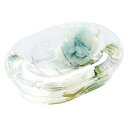【取寄品】 アクリル水中花 ソープディッシュ ホワイト&ブルー 58798 【 石鹸 お風呂グッズ 石けん置き ホルダー お風呂用品 バス用品 】