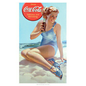 コカ・コーラ ブランド ポスター Beach 【 コカコーラ 雑貨 Coca-Cola インテリア雑 ...