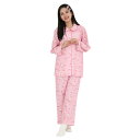 【取寄品】 SAZAC(サザック) ガーリーフラワーハローキティシャツパジャマ ピンク レディスL 【 寝間着 ルームウェア サンリオ レディース 冬用 部屋着...