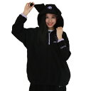 【取寄品】 SAZAC(サザック) クロミフリースハーフジップパーカー ブラック レディスM 【 レディース サンリオ 大人用 部屋着 ファッション キャラクタ...