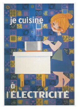 【取寄品】 Je Cuisine L'Electricite ポスター 【 絵画 インテリア雑貨 イラスト 】