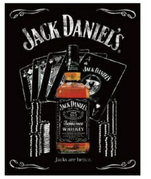 Jack Daniels Poker ミニポスター 50×40cm (ジャックダニエル) 【 インテリア雑貨 】