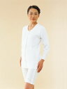 【取寄品】 婦人用前開き 秋冬用 長袖スリーマー 長袖スリーマーLサイズ 【 福祉用品 介護用品 衣類 】