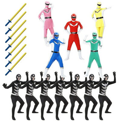 コスプレ 仮装 爆笑戦隊パーティーレンジャーウイング (ヒーローショーセット) 【 悪役 大人用 メンズ ハロウィン 女性用 ショッカー 衣装 男女兼用 戦闘員...