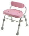 【取寄品】 折りたたみシャワーチェアM型背付L ピンク 【 入浴用品 福祉用品 介護用品 】