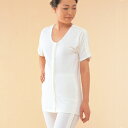 【取寄品】 婦人用前開き 両肩腕開き 5分袖 LL 【 福祉用品 衣類 介護用品 】