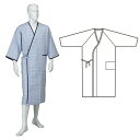 【取寄品】 ガーゼ合わせ 通年用 紳士 M ブルーMサイズ 【 介護用品 衣類 福祉用品 】