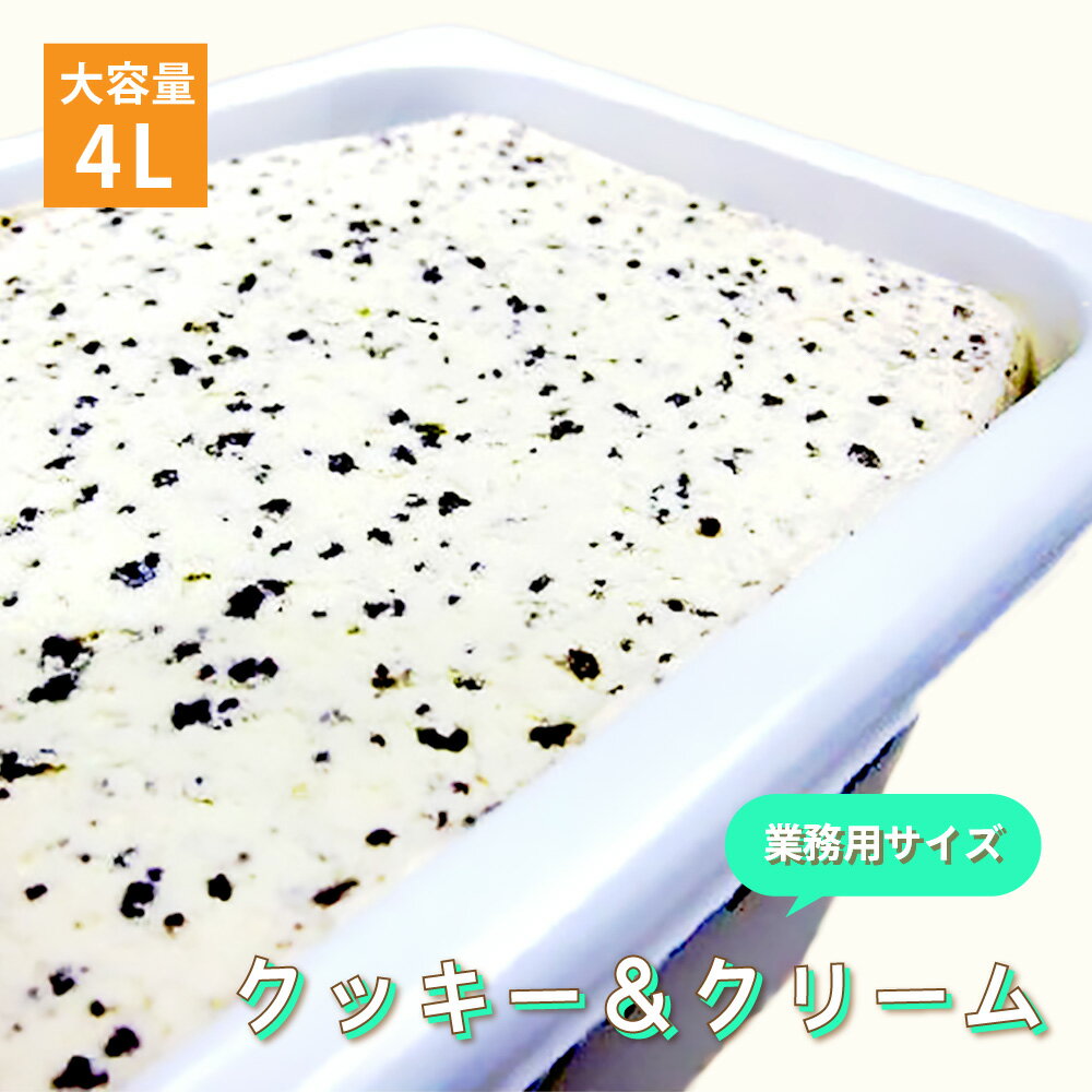 [条件付き送料無料] 森永乳業 クッキー＆クリーム アイスクリーム 業務用 4リットル 4L 大容量 お買い得 スイーツ パーティー おうち時間 贅沢 お取り寄せ おやつ 子供 絶品 美味しい アレンジのサムネイル