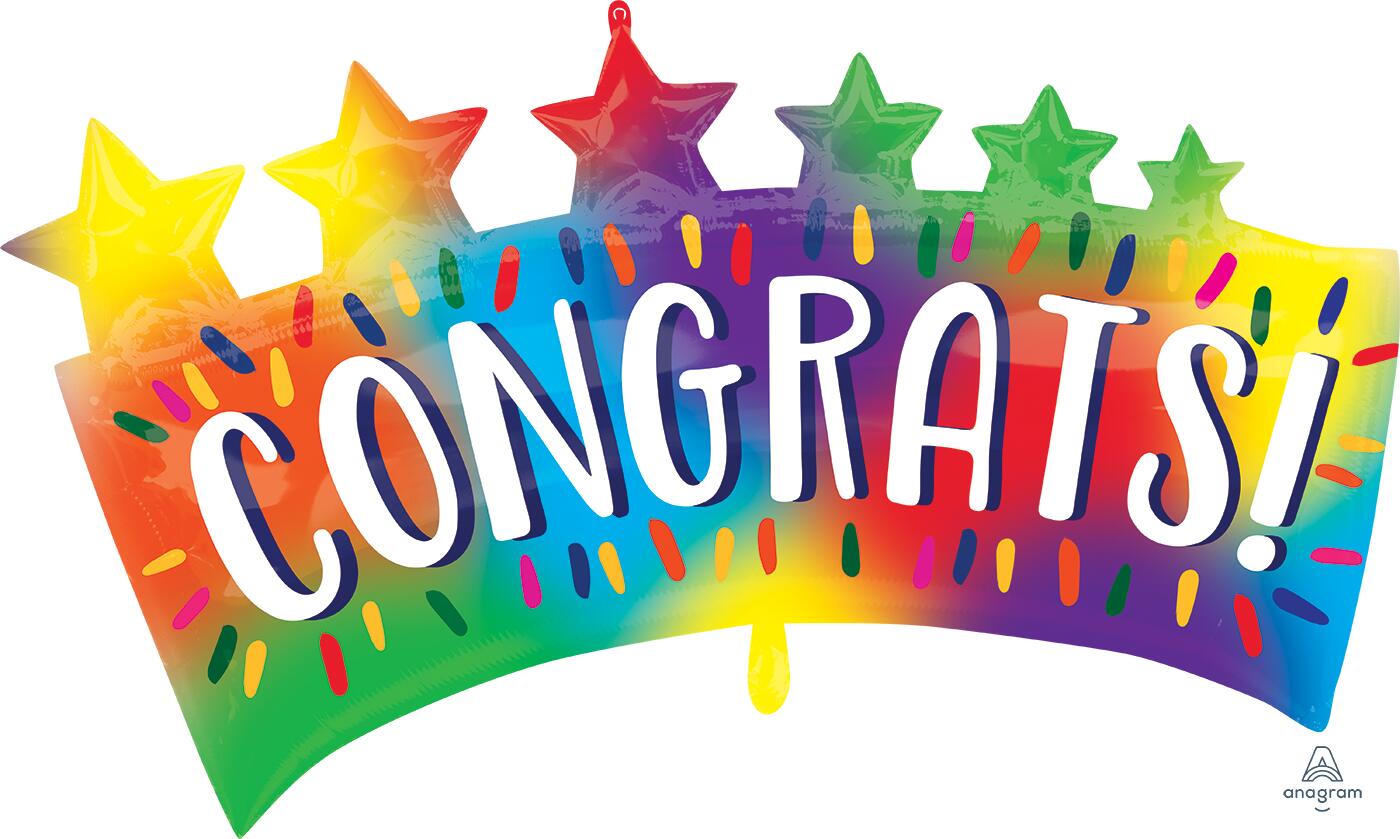 【卒園式 卒業式 バル⓪ん】【アルミ風船】AG L-SHP コングラッツスターバナー P-ANG41133【メール便OK】