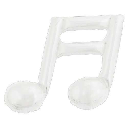 楽天バルーンとPartyのイベントシティ【スティックバルーンお得パック】【5本入り】音符バルーン　ミニSHPミュージックトーンダブルIPホワイトTKR22806