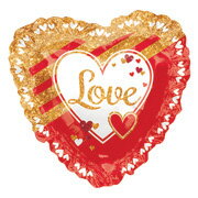 【お得バルーンパック】AGLSHP レッドアンドゴールドラブ ANG35777【5枚1パック】【メール便OK】